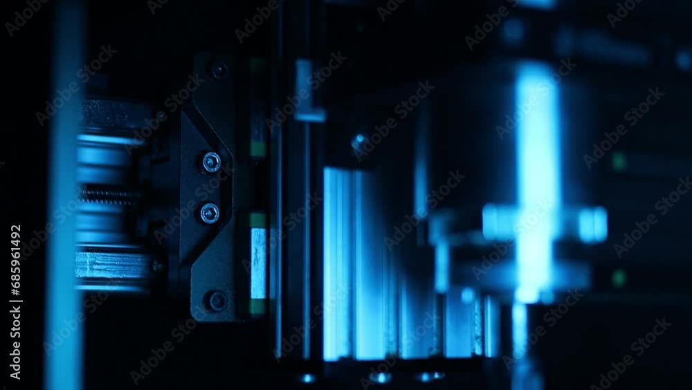cnc router, spindle, stepper motors, close-up, dark background, blurred cnc router, spindle, stepper motors, close-up, dark background, blurred