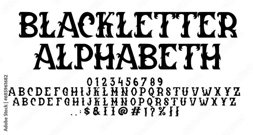 Fototapeta premium blackletter typeset handwritten font Best Alphabet Alphabet Brush Script Logotype Font lettering handwritten.