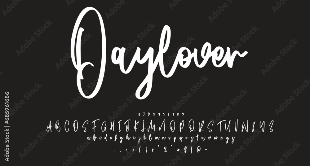 daylover handwritten font Best Alphabet Alphabet Brush Script Logotype Font lettering handwritten