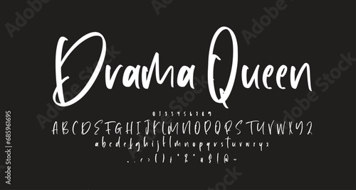  drama queen Script font Best Alphabet Alphabet Brush Script Logotype Font lettering handwritten