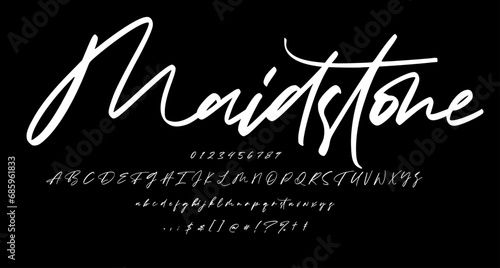 Maidstone Handwritten Script font Best Alphabet Alphabet Brush Script Logotype Font lettering handwritten