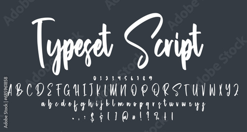 typeset script handwritten font Best Alphabet Alphabet Brush Script Logotype Font lettering handwritten