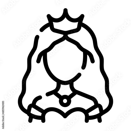 princess Line Icon