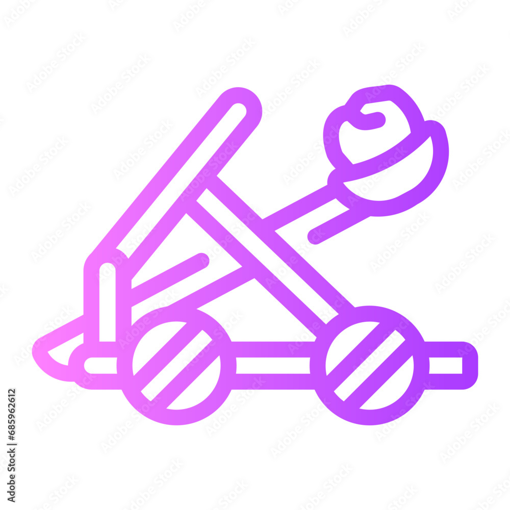 catapult Line Gradient Icon catapult Line Gradient Icon
