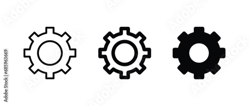 Gear icon, setting icon vector illustration web, ui, and mobile apps