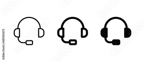Headphone icon vector illustration for web, ui, and mobile apps