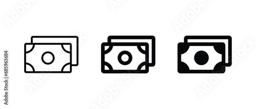 money icon set vector illustration for web, ui, and mobile apps