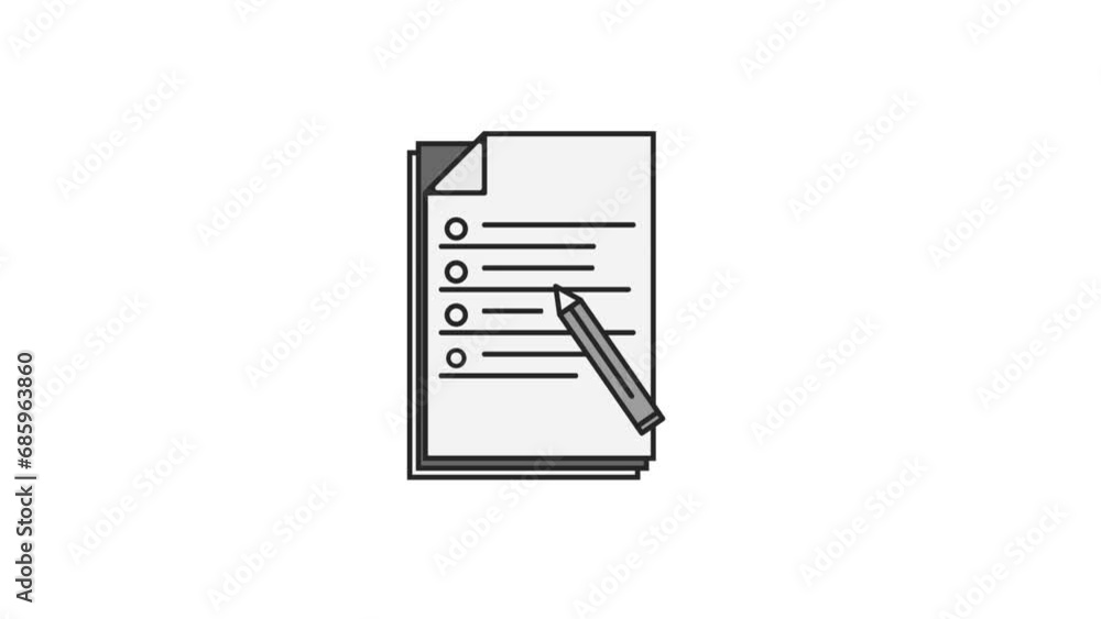 Animation of Write a To Do List Icon Design Animation of Write a To Do List Icon Design