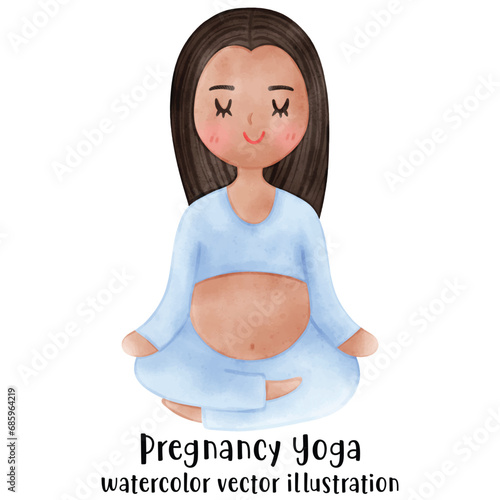 Pregnant Yoga, Meditate, Yoga pose