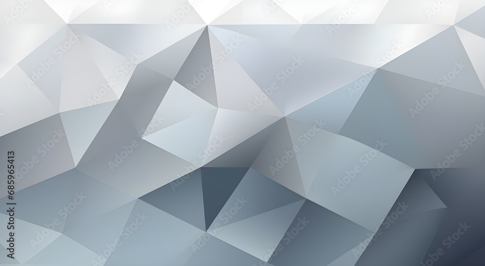 Abstract polygonal white and gray background. low poly wide banner