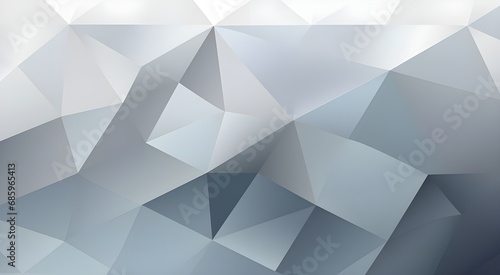 Abstract polygonal white and gray background. low poly wide banner