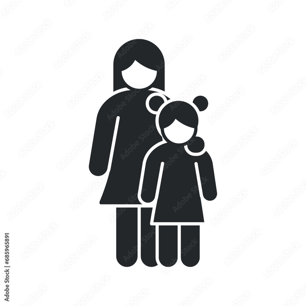 mother and daughter icon mother and daughter icon