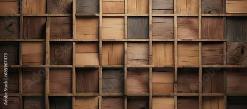 checkered wooden walls 7 photo