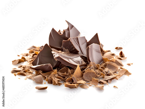 Chocolate flake isolated on white background.