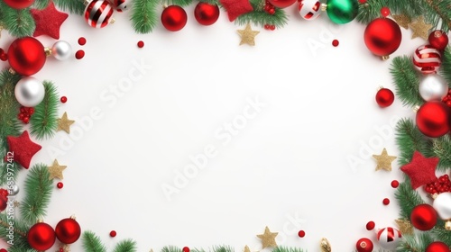 Christmas frame for holiday decoration and festive winter comeliness