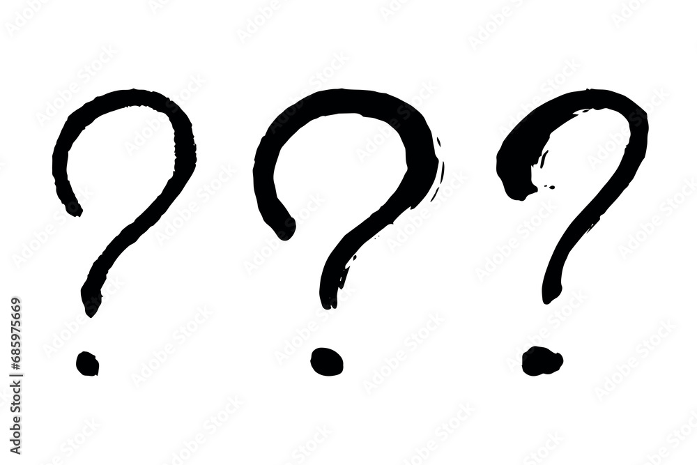 Hand drawn ink question mark illustration in sketch style. Elements for design Hand drawn ink question mark illustration in sketch style. Elements for design