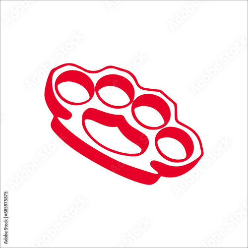 concept brass knuckles vector illustration