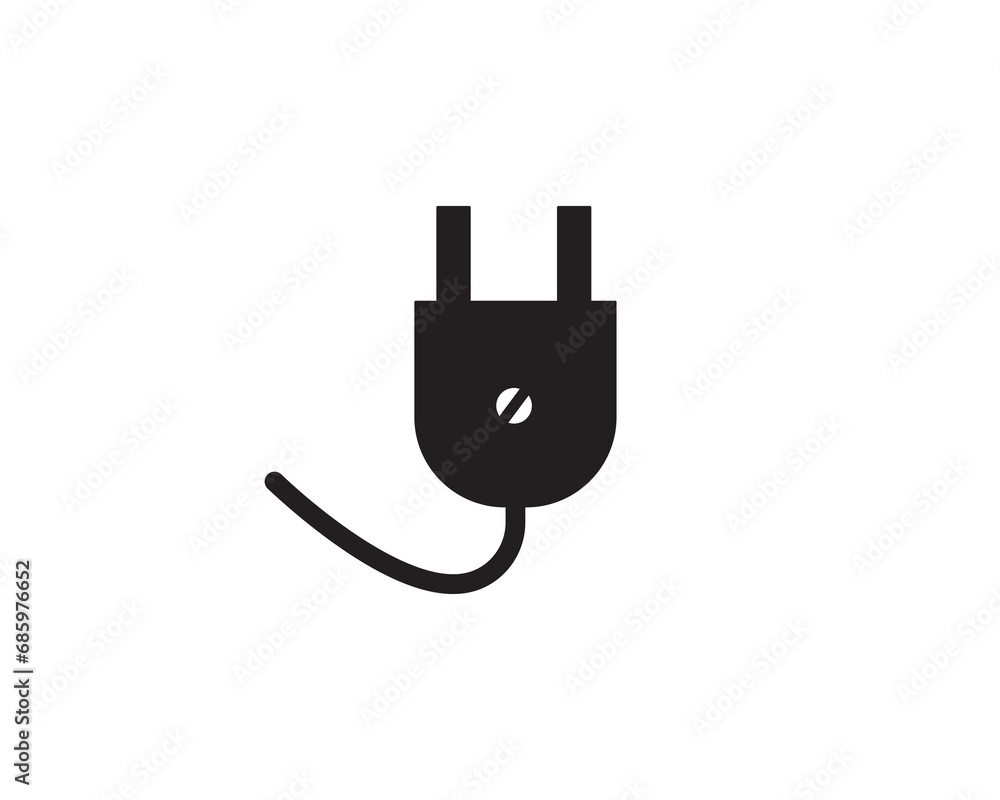 Electric plug vector icon symbol illustration Electric plug vector icon symbol illustration