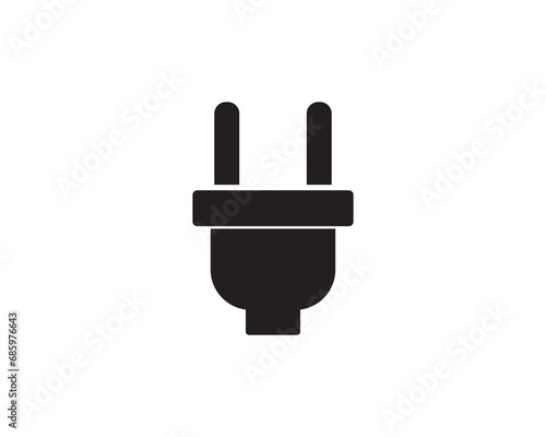 Electric plug vector icon symbol illustration