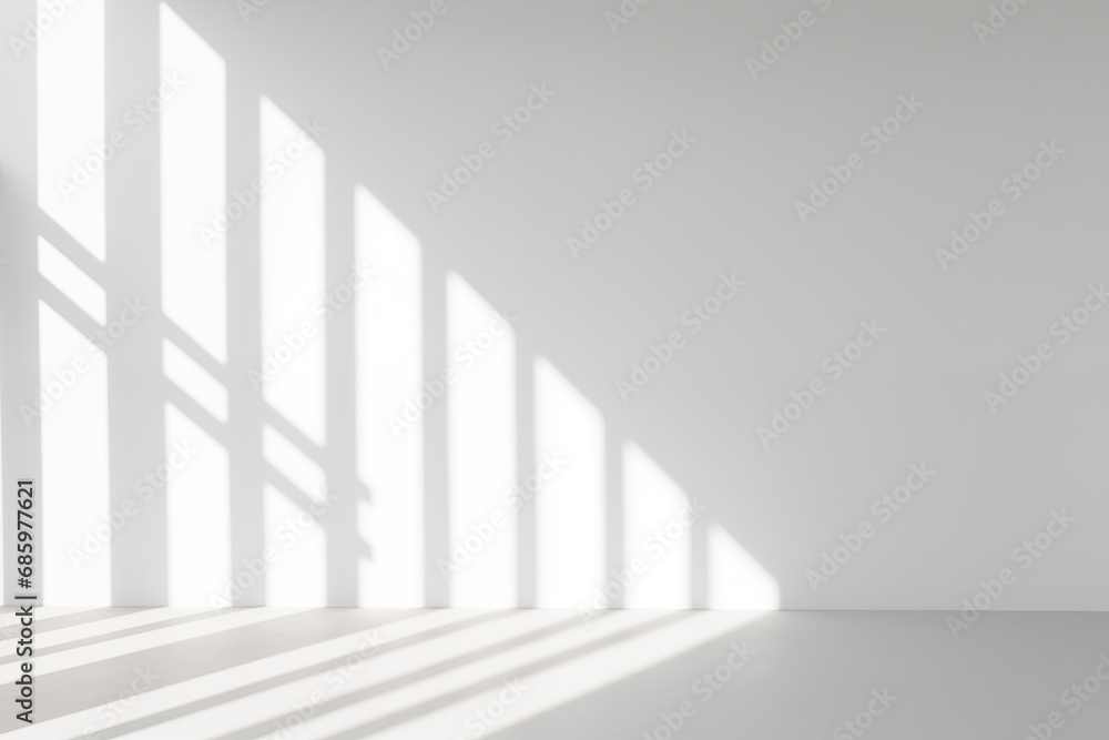 Light and shadow on Wall in White room Generative ai Light and shadow on Wall in White room Generative ai