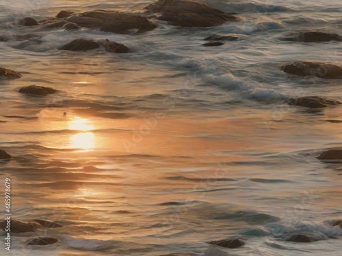 sunset on the sea