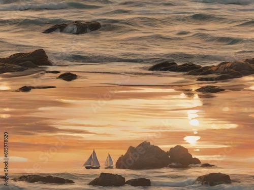 sunset at the beach
