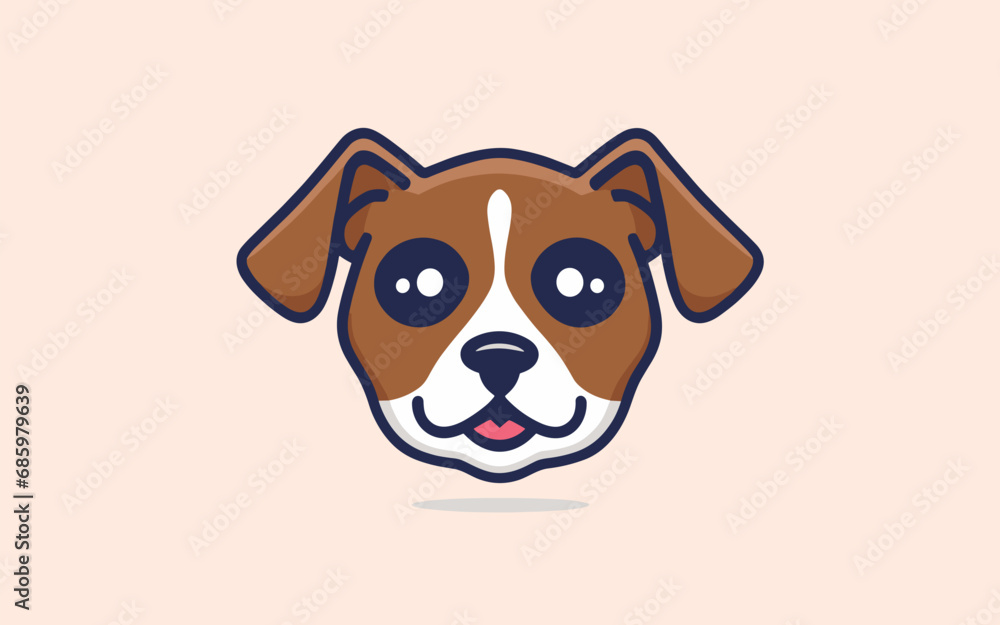 Illustration of a dog with smile