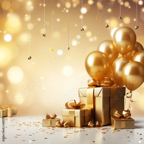 New year celebration graphic background gold, glitter, AIgenerated