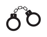 Handcuffs crime icon vector design symbol illustration