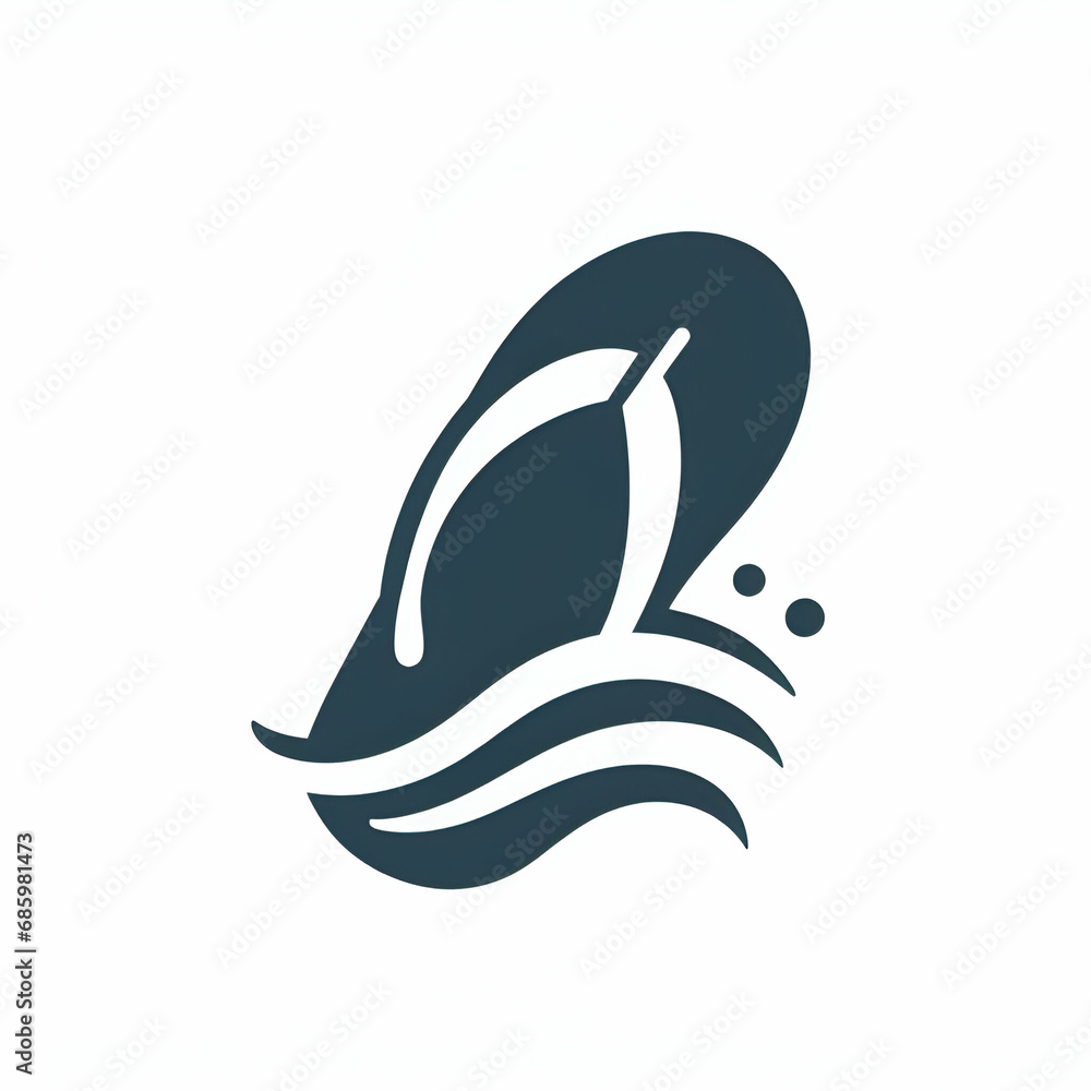 Obraz premium flip flops vector illustration logo isolated on white background 