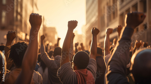 Black History Month Protesters seeking the right to freedom and equality