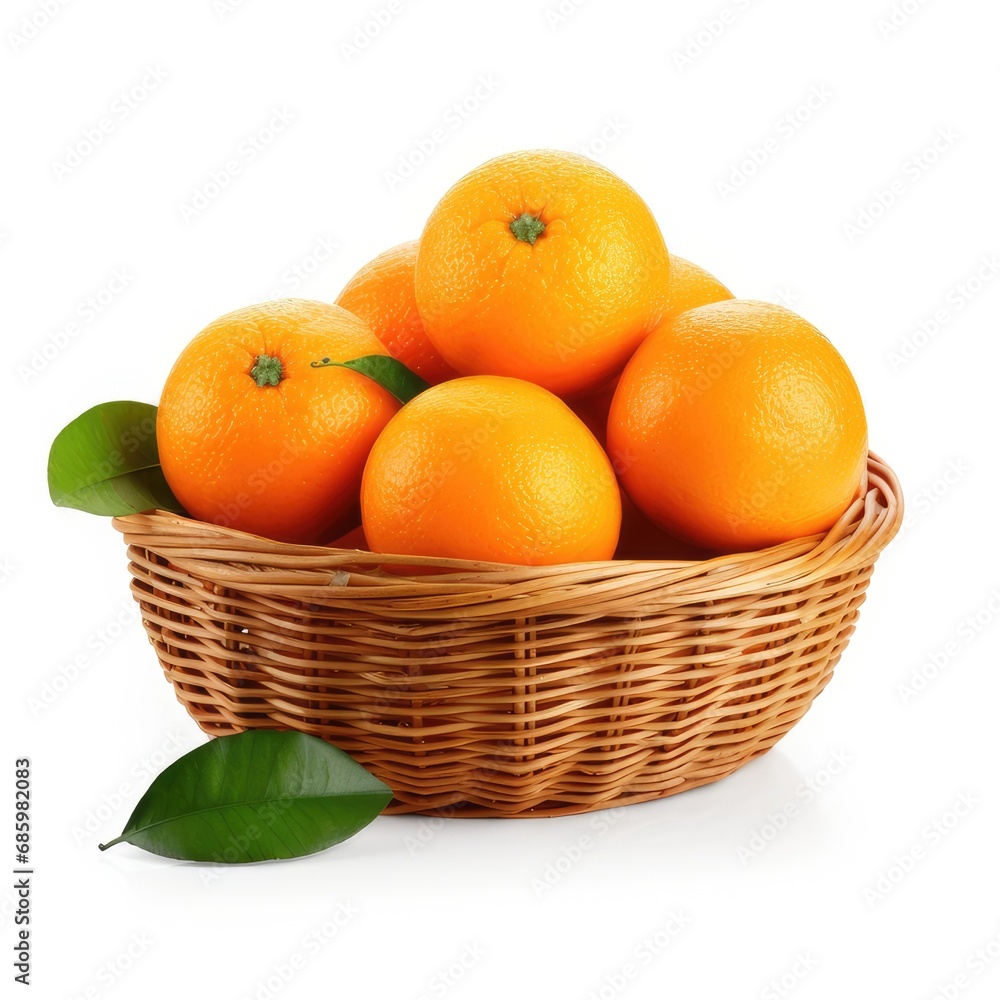 orange in a basket isolated on white background
orange in a basket isolated on white background