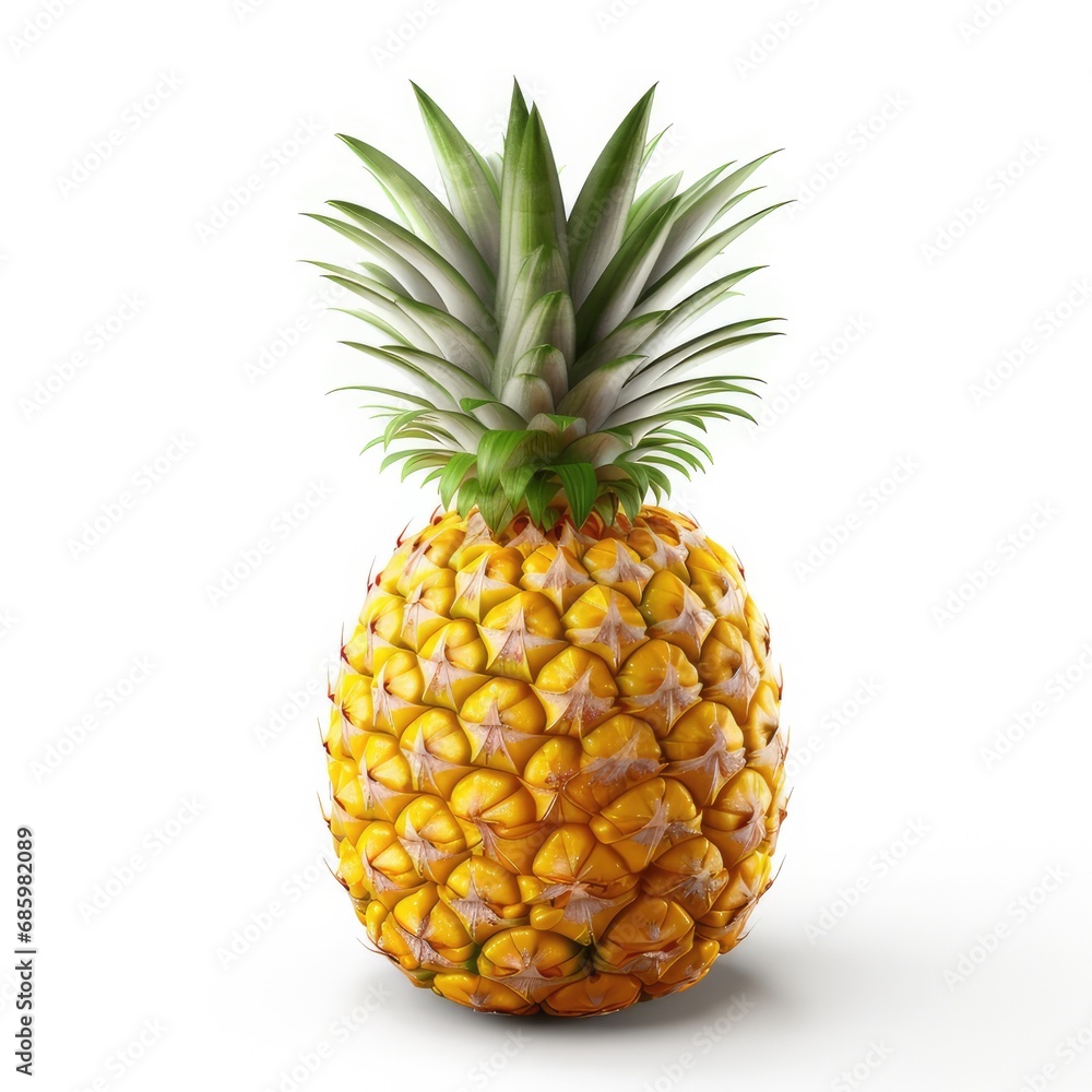 Fototapeta premium pineapple isolated on white background 