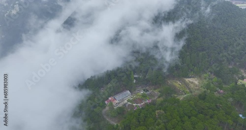 Beautiful Mountain Lu geopark landscapes in late autumn, Jiujiang, Jiangxi, China