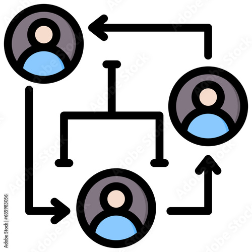 Restructuring Outline Color Icon