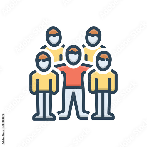 Color illustration icon for kinship 