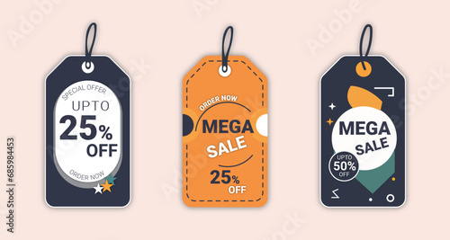set of price tags, vector realistic sales tag collection, Stylish Vector Collection of Realistic