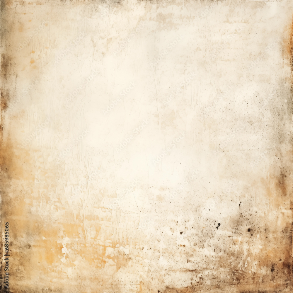Faded old paper with faces here and there and a slightly torn texture Faded old paper with faces here and there and a slightly torn texture