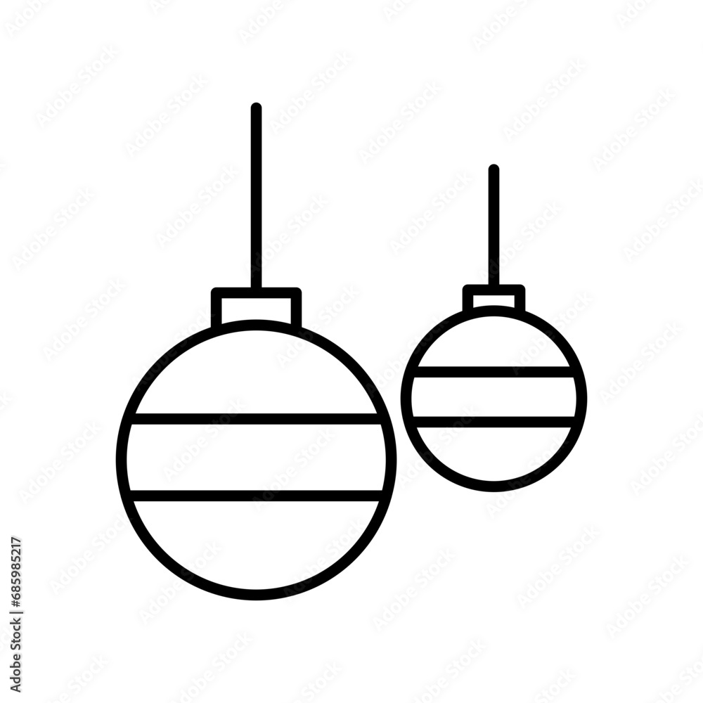 Obraz premium bauble line icon
