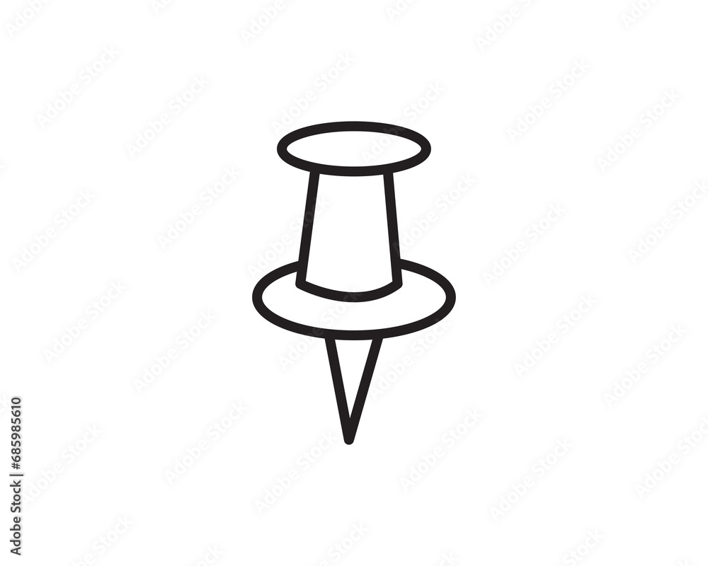 Pin clip icon vector symbol design illustration Pin clip icon vector symbol design illustration