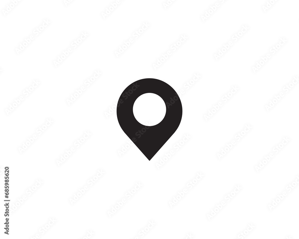 Pin location icon vector symbol design illustration Pin location icon vector symbol design illustration
