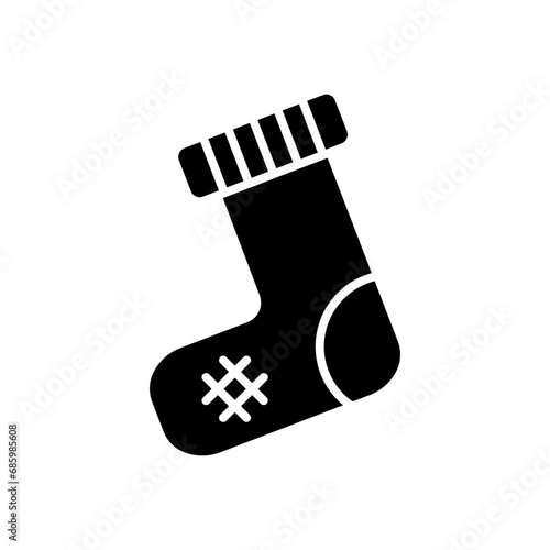 christmas sock glyph icon