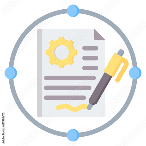Contract Lifecycle Flat Icon