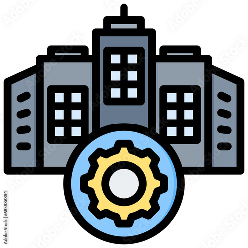 Companies Outline Color Icon