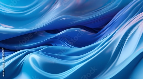 Gradient Blue liquid background. wavy blue wallpaper. Wavy blue gradient background. Abstract blue color background. 