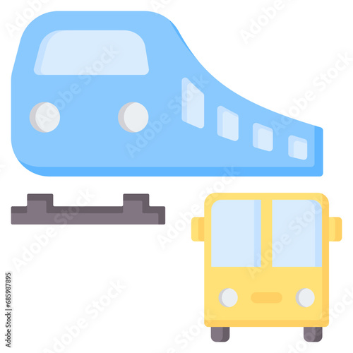 Public Transportation Flat Icon