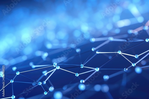 Plexus lines and dots big data molecular concept background. Technology background. Holographic plexus background. Network with connecting dots and lines. Big data visualization