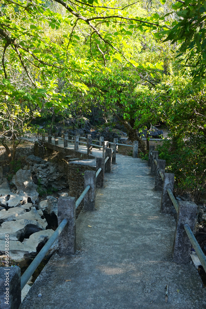 view of the rock garden at the Indonesian Leangleang Tourism Park view of the rock garden at the Indonesian Leangleang Tourism Park