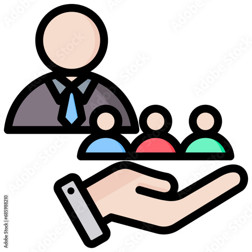 Public Servant Outline Color Icon