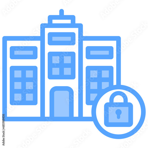 Private Company Blue Icon